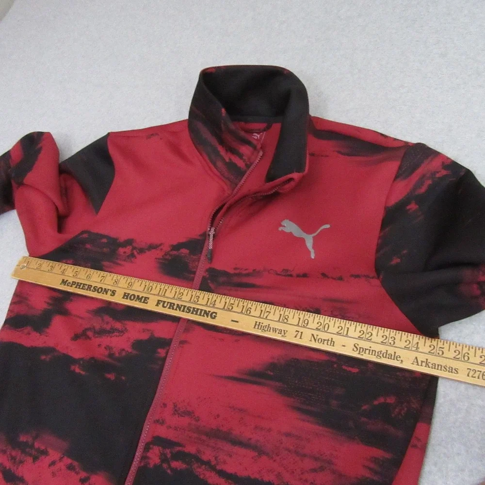 PUMA Mens Full Zip Jacket XL Red‎ Active Training Nocturnal Energy